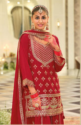 Eba Lifestyle Rangoli Series 2193 | Embroidered Chinon Suit Set